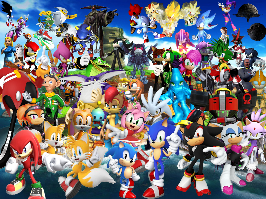 Sonic and the whole Gang by Pawnkracker on