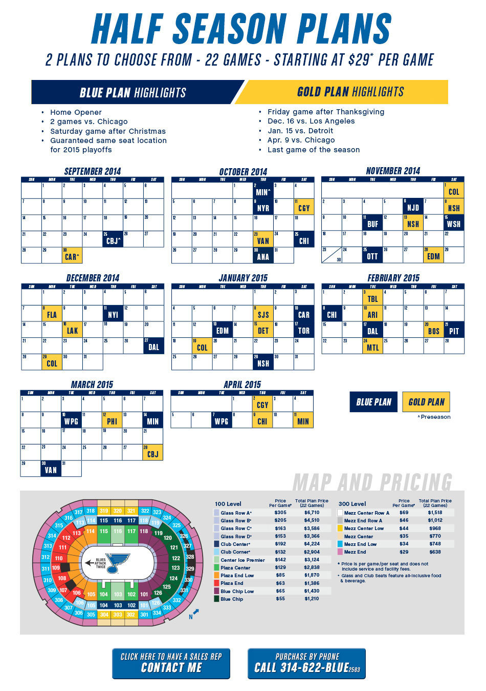 Half Season Plans St Louis Blues Tickets