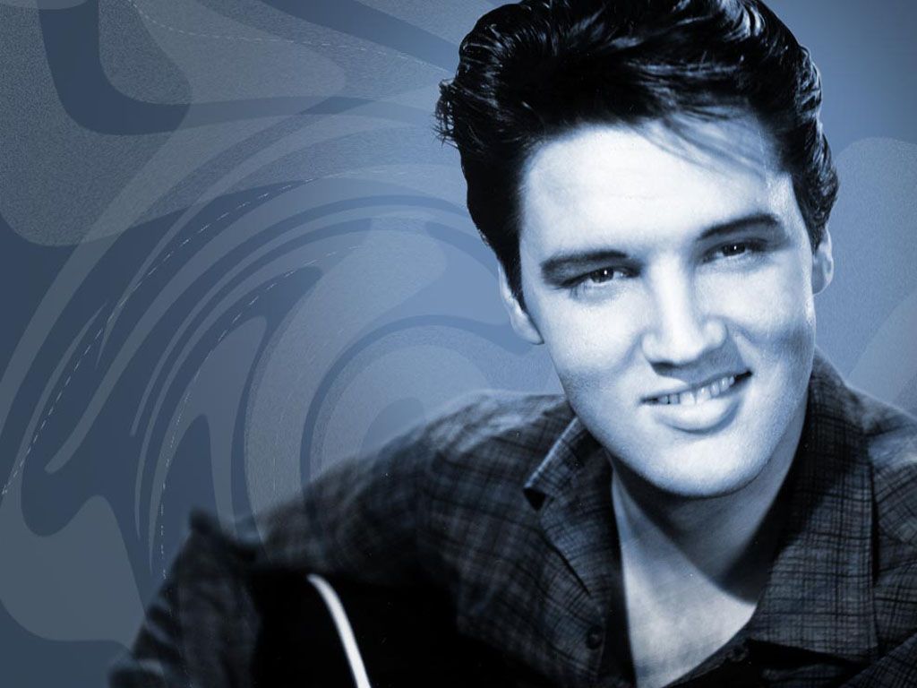 Elvis Wallpaper Archive Presley Smiling Blue