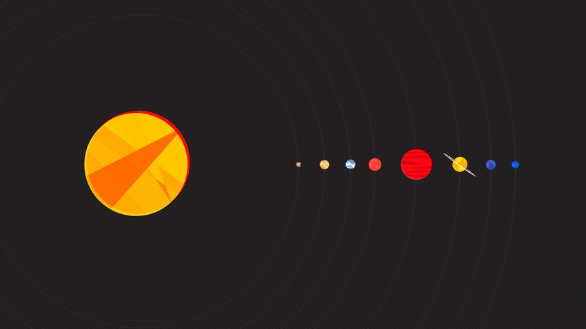 Solar System Illustration Beautiful Desktop Background Creative