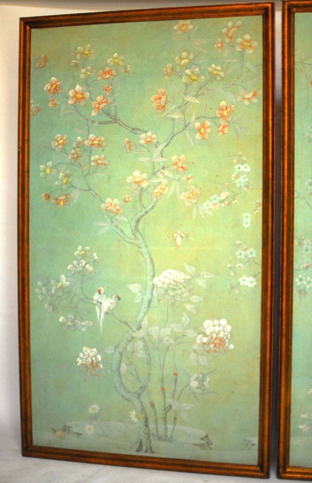 Pair of Chinoiserie Wallpaper Panels For Sale at 1stdibs 1280x1983