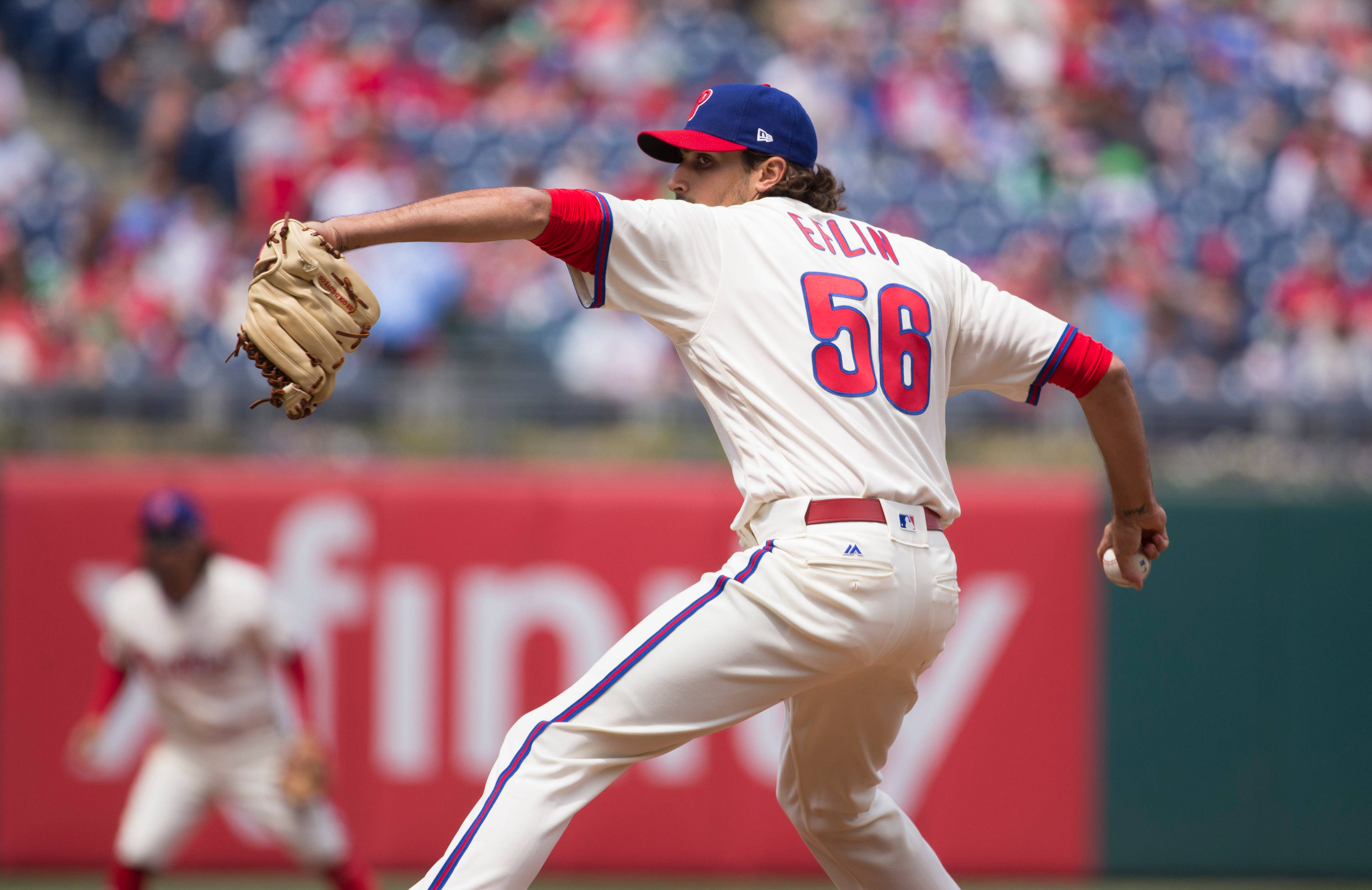 Zach Eflin Pitching Back Wallpaper