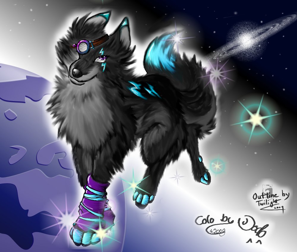 Anime Galaxy Spirit Galaxy Wolf Cats