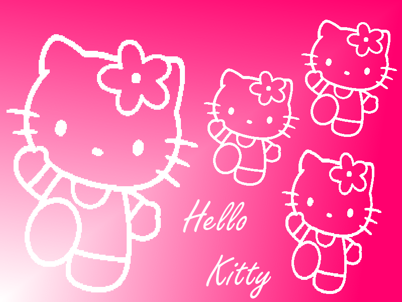 Free Pink Hello Kitty Square Background Vector - TitanUI