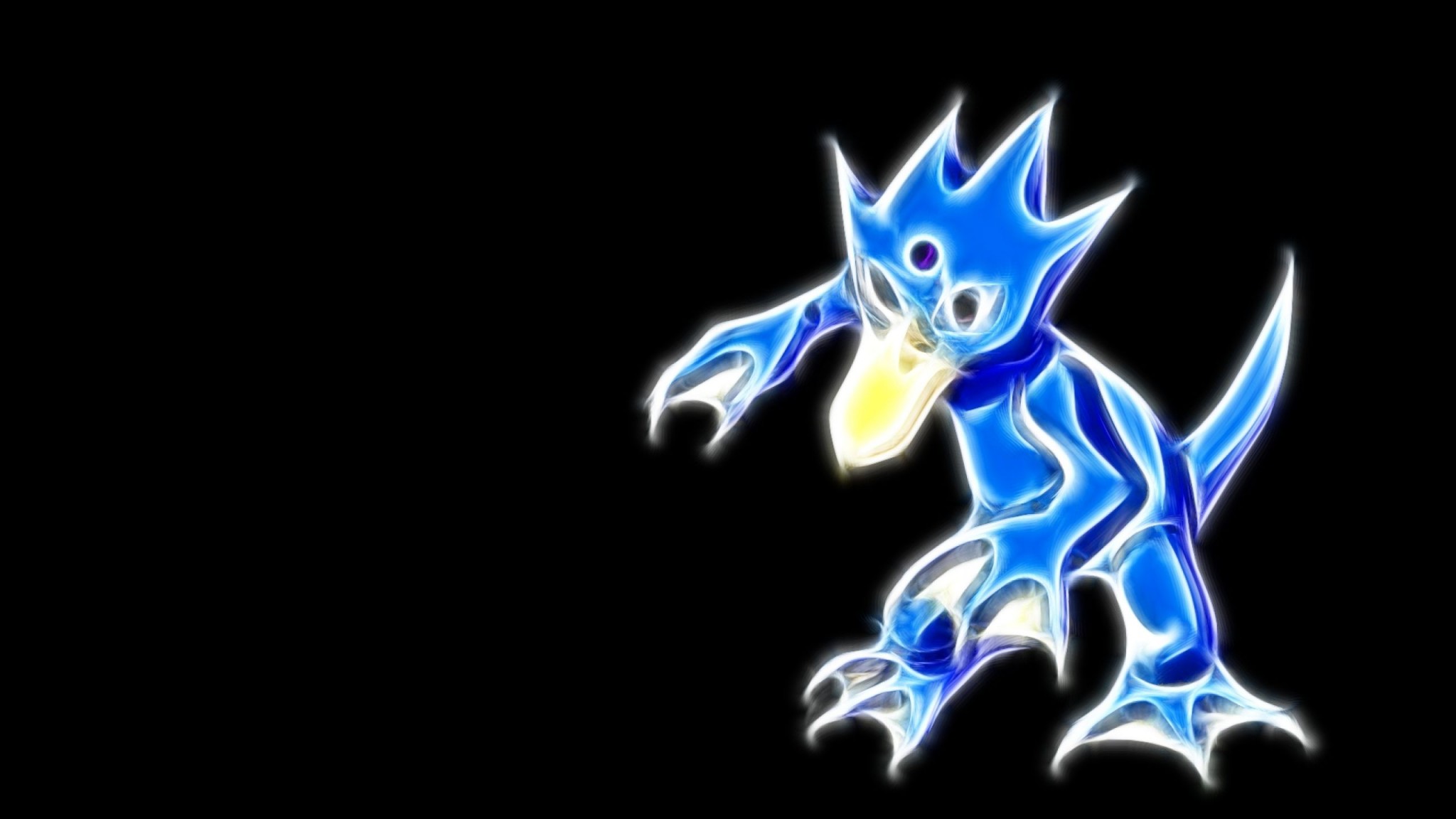 Pokemon Black Background Golduck My Walls Wallpaper