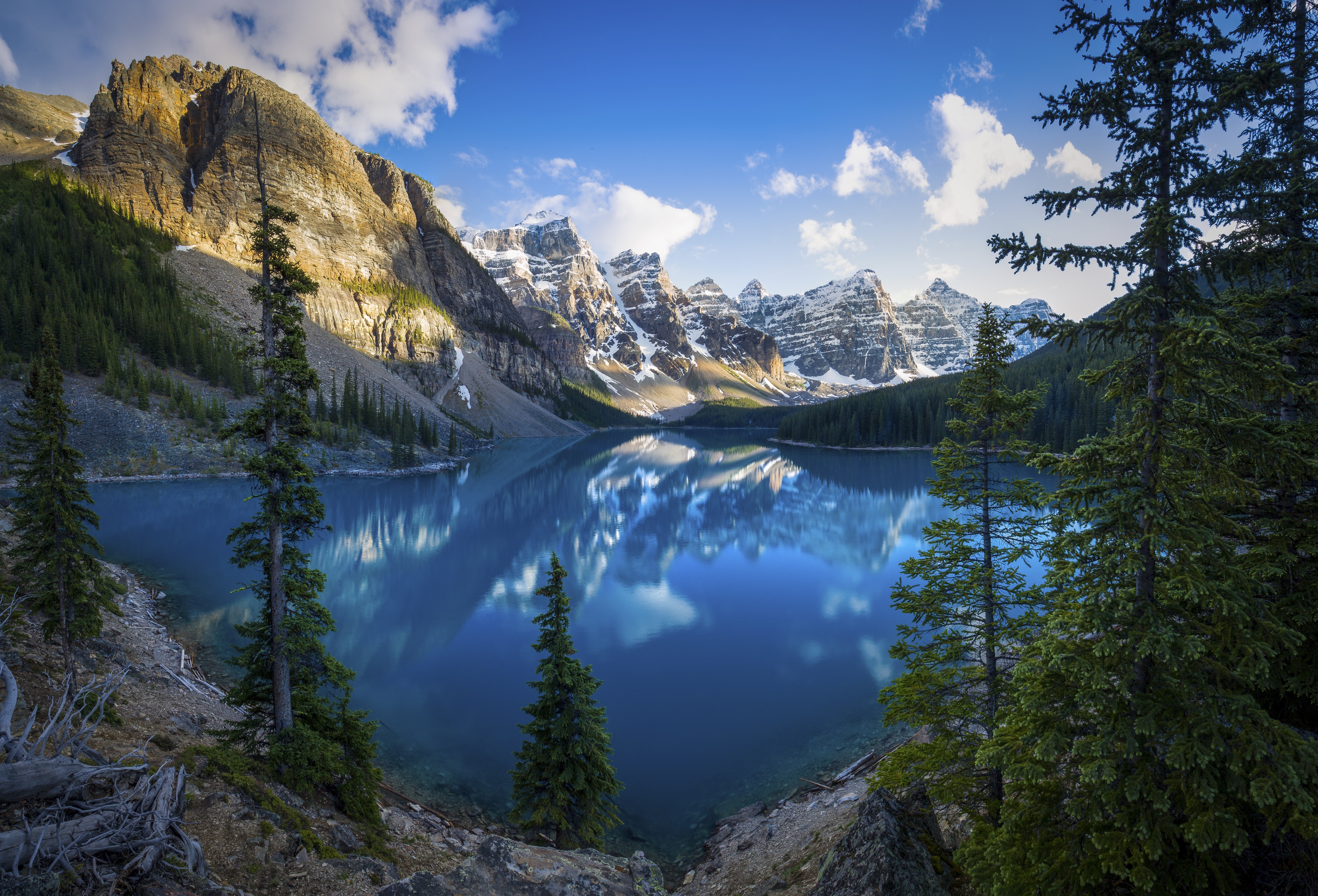 Lake Scenery Alberta Trees 5k Wallpaper HD Nature 4k Image
