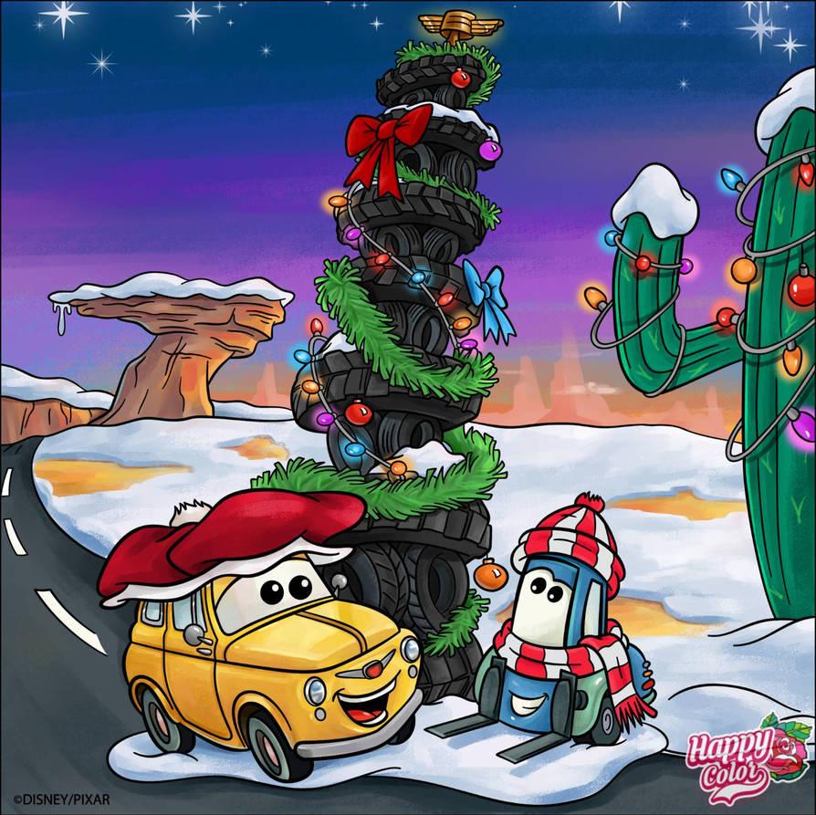 Christmas At Radiator Springs By Drawingliker100