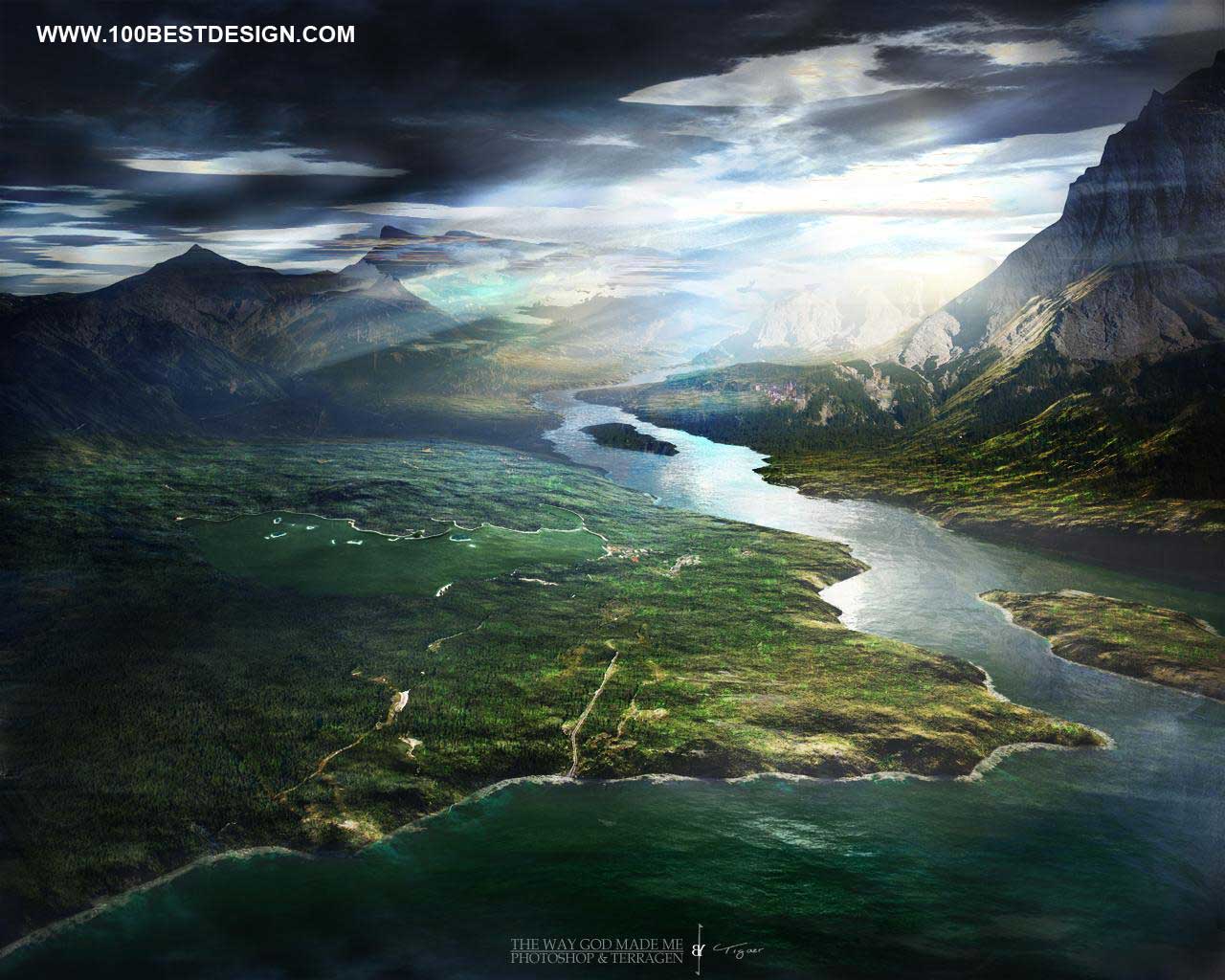Top 100 nice nature desktop wallpaper and background Terragen The Way