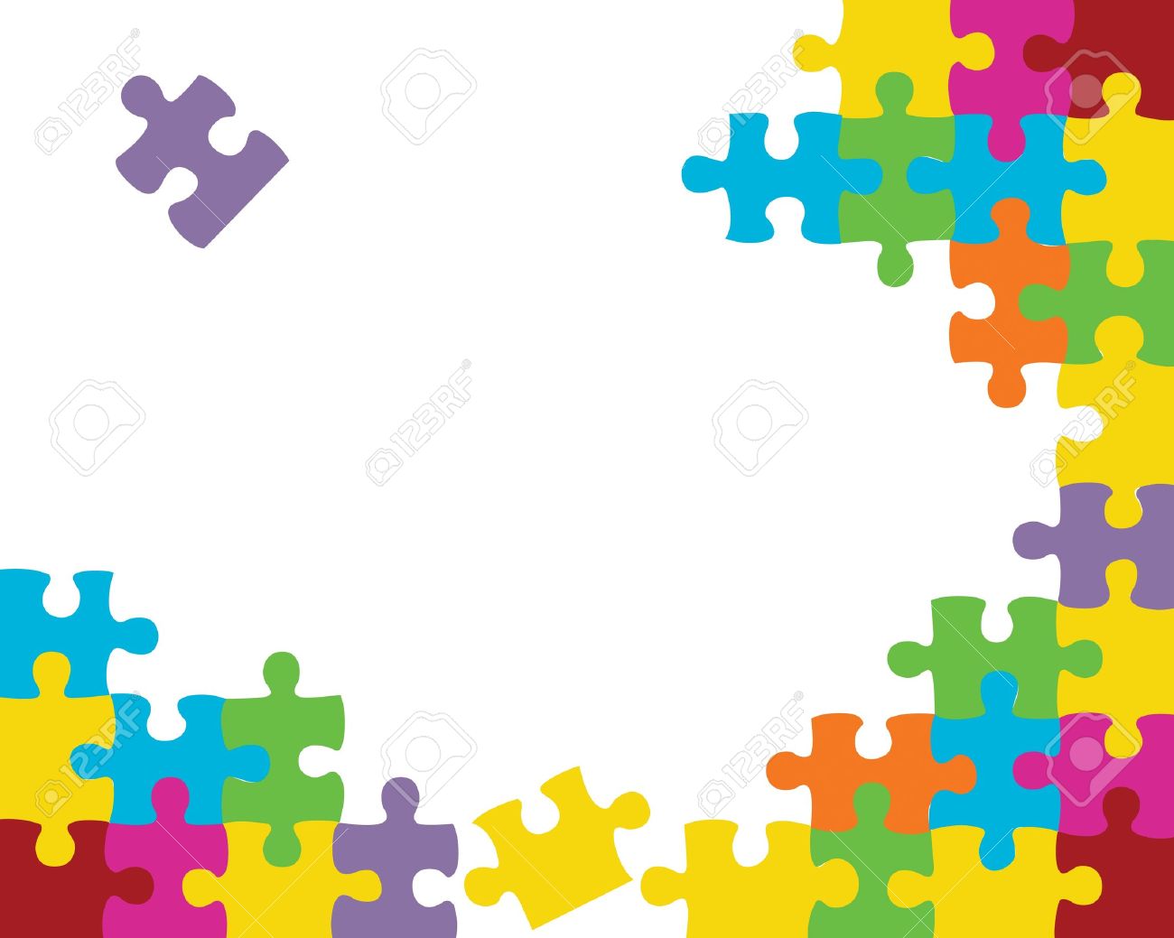 Abstract Jigsaw Puzzle Background Illustration Royalty