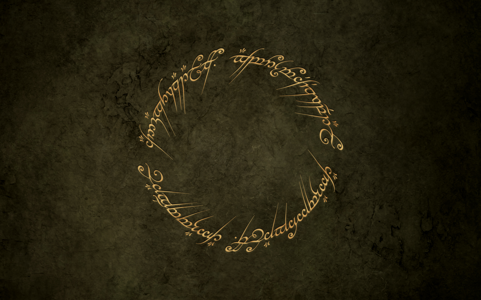 Lord Of Rings Elvish Script Lotr One HD Wallpaper General