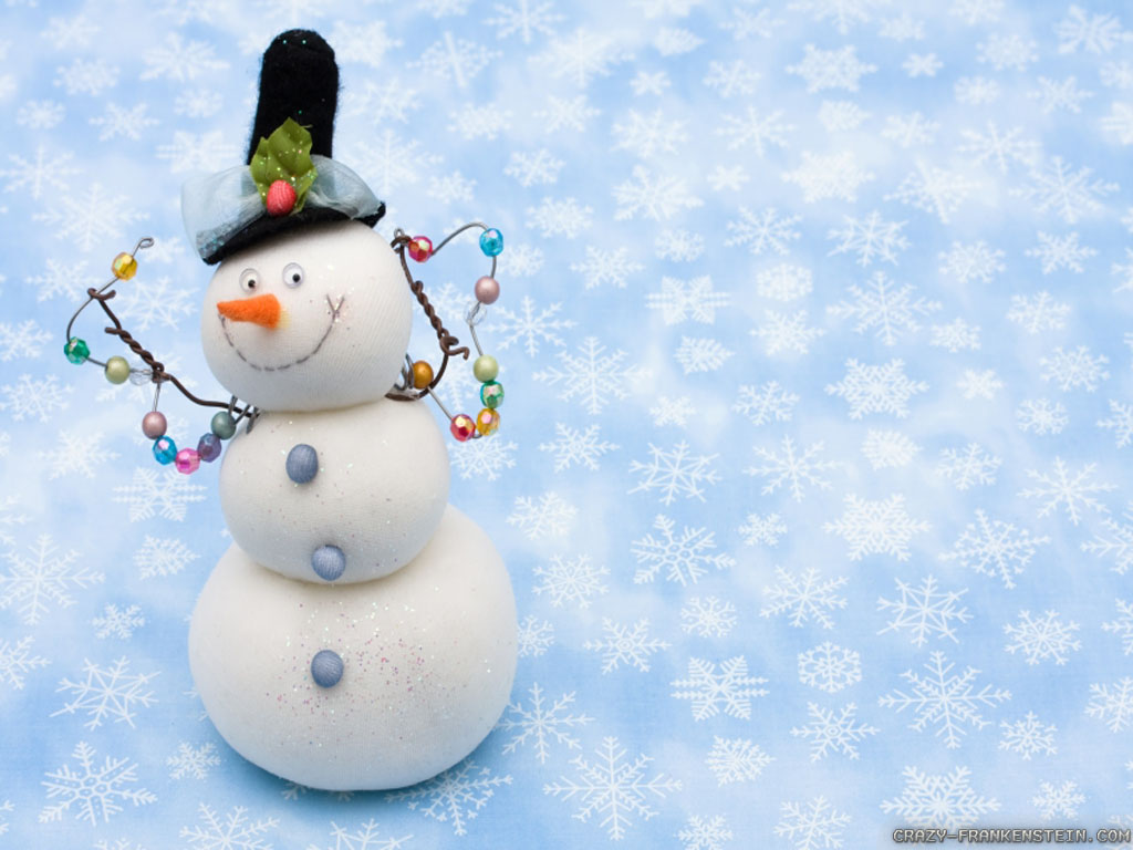 Wallpaper Santa Snowman And Deer Sent Christmas Crafts