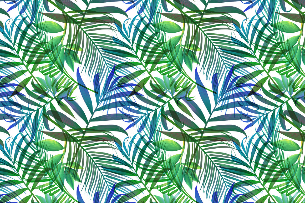 Tropical pattern Jungle palm leaves Patterns on Creative Market 1160x772