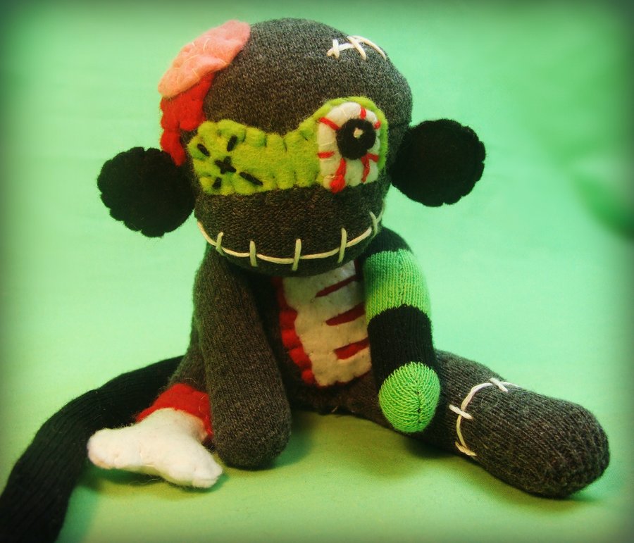 Mini Zombie Sock Monkeys By Rebeccastanhope