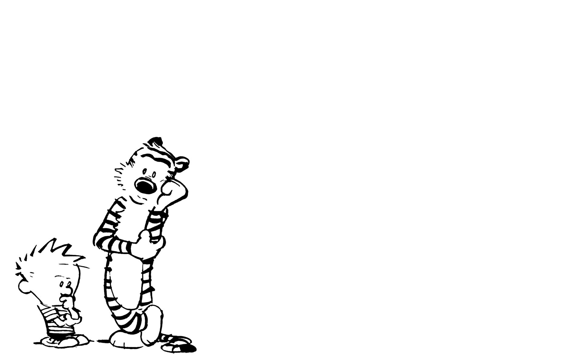 Calvin and Hobbes Wallpapers Black and White