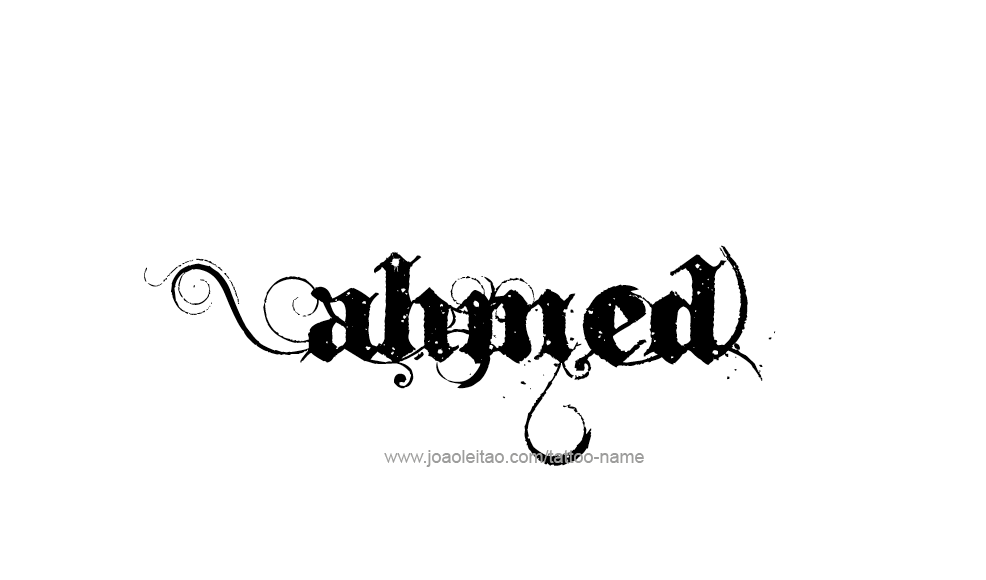 Ahmed Name Design Tattoo Design Name Ahmed