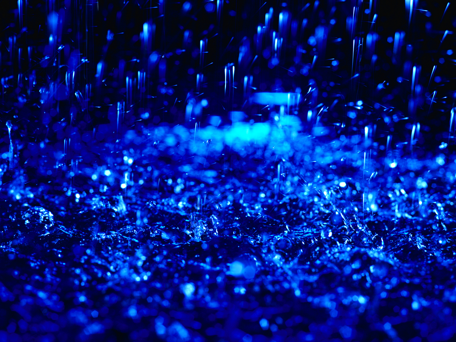 Rain Blue Cool Background Wallpaper HD