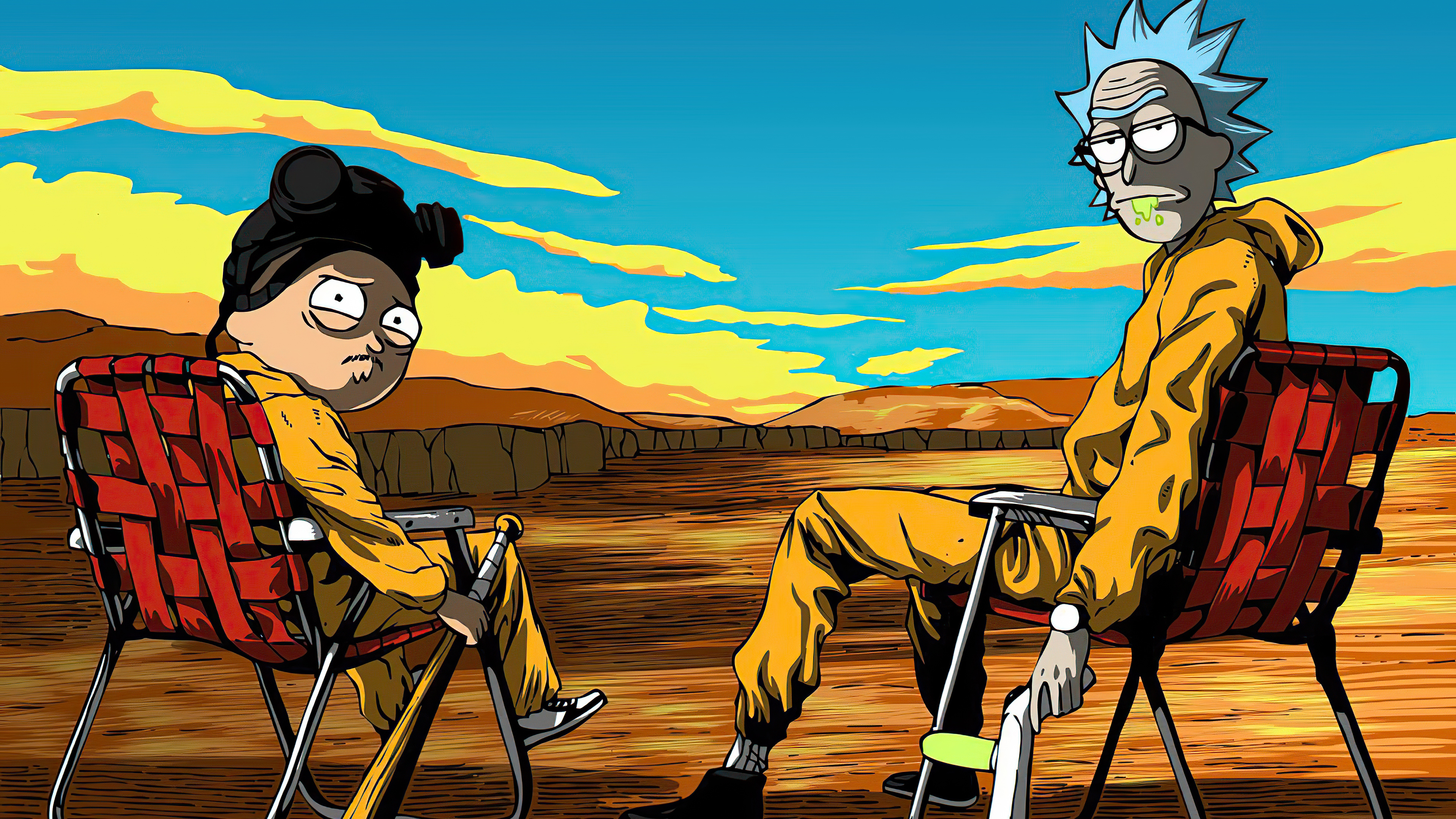 Rick And Morty Breaking Bad 4k Wallpaper HD Tv Shows Image