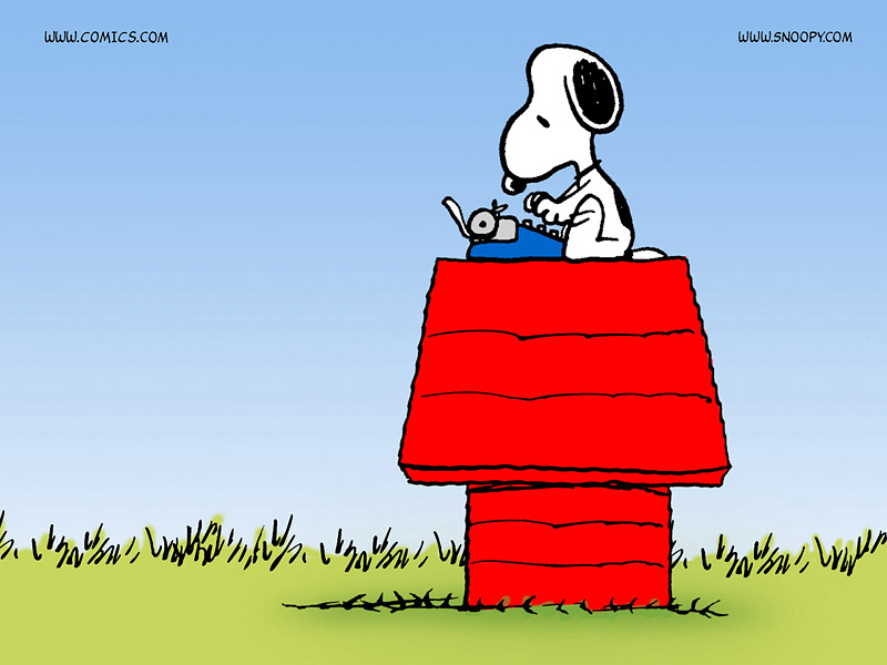 Snoopy Typing Cool Background And Wallpaper For Your Desktop
