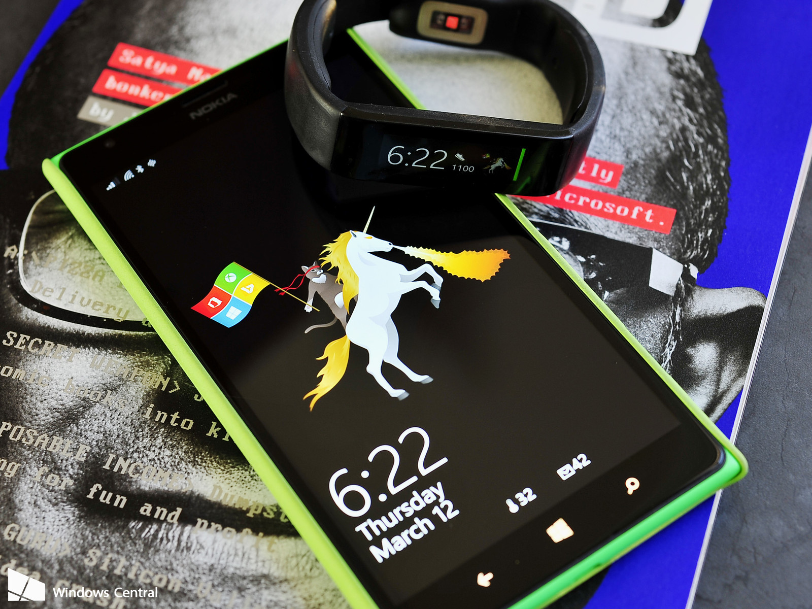 Here is the Microsoft Ninja Cat on a Unicorn for your Microsoft Band