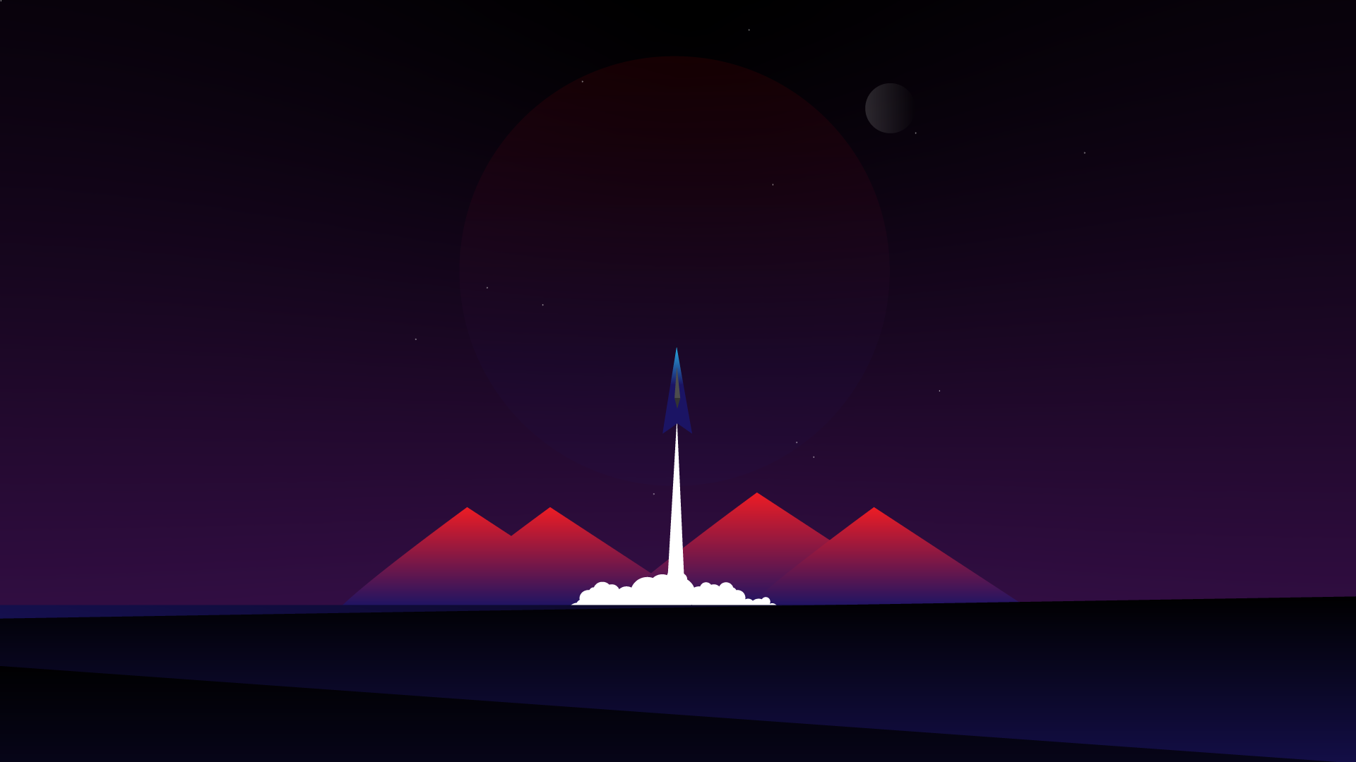 Minimal Rocket Wallpaper