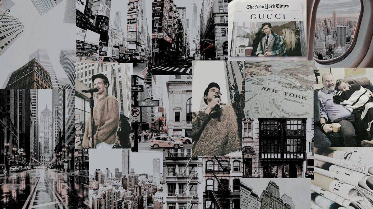 Harry Styles Collage New York Aesthetic Puter