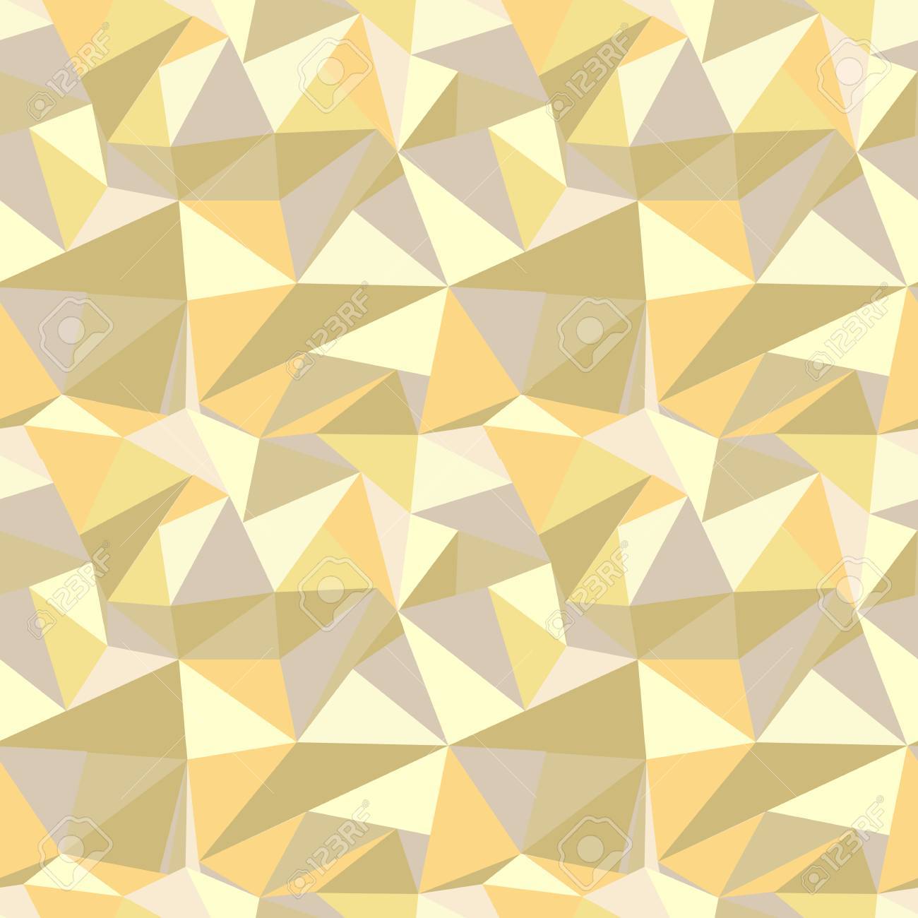 A Seamless Pattern With Glitter Gold Triangles Abstract Mosaic