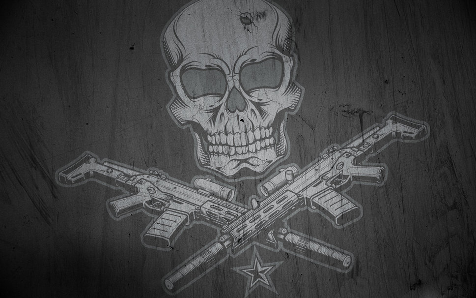 Skull Guns Gay Roger Star Wallpaper