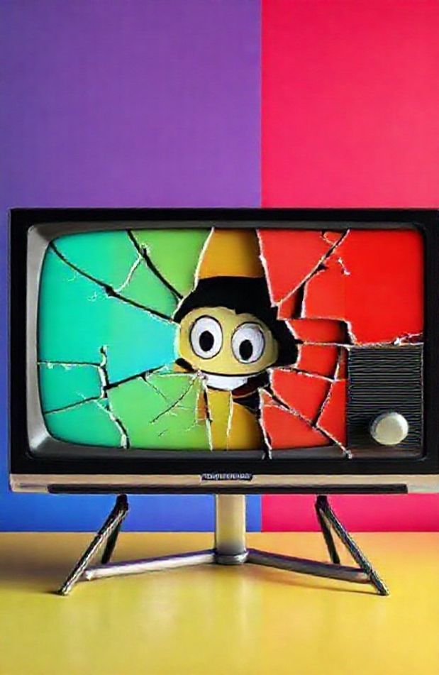 Cracked Tv Screen Prank Wallpaper