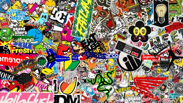 This Wallpaper Is A Collection Of Premade And Stickers
