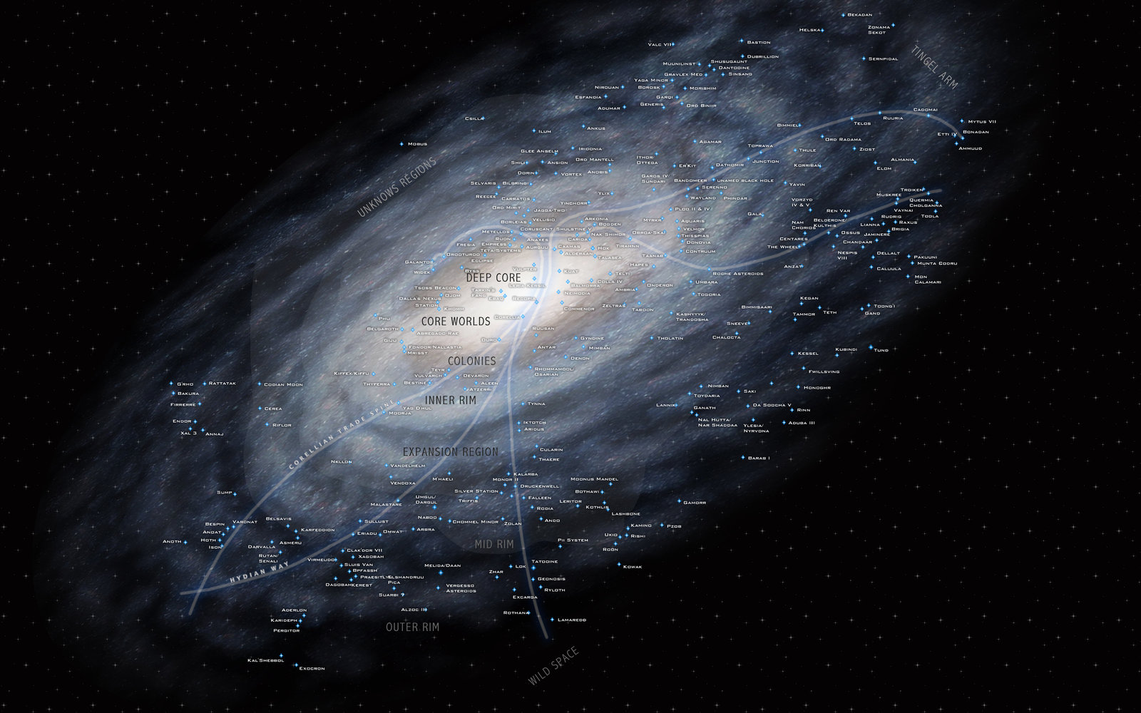 Star Wars Galaxy Stellar Map By Kokolico Fan Art Wallpaper Movies Tv