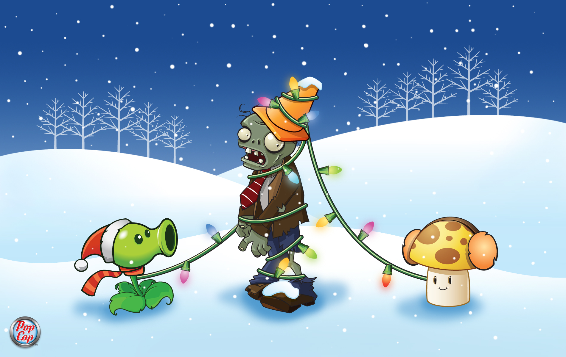 Pop Cap Games Has Created These Plants Vs Zombies Winter Wallpaper
