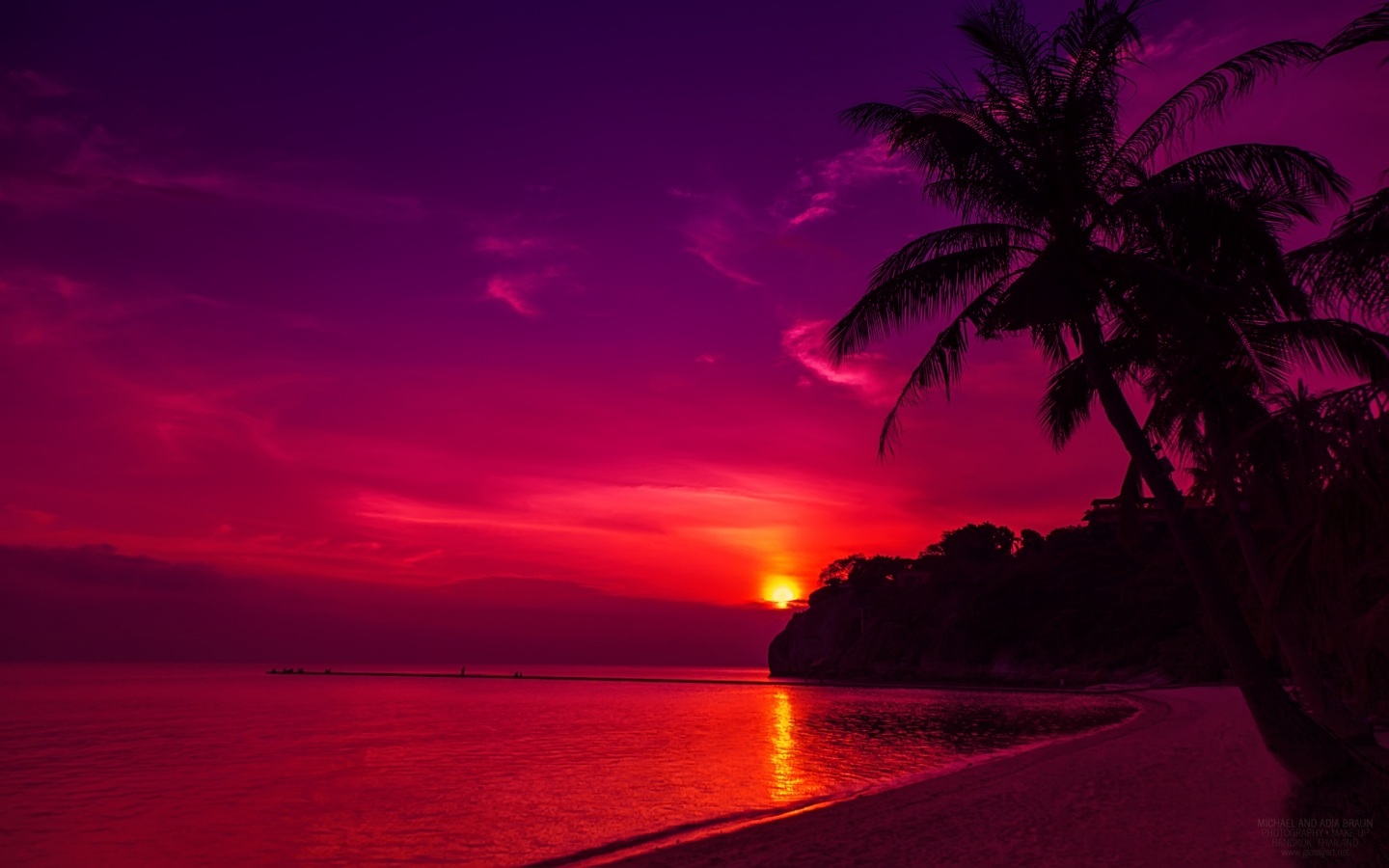 1440x900px Purple Sunset Wallpaper