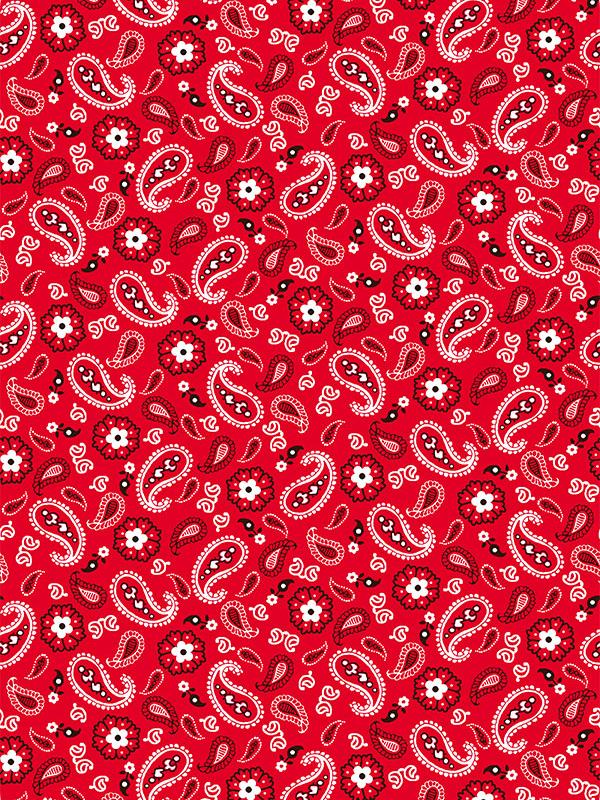 Red Bandana Wallpaper Cuddle Fleece By