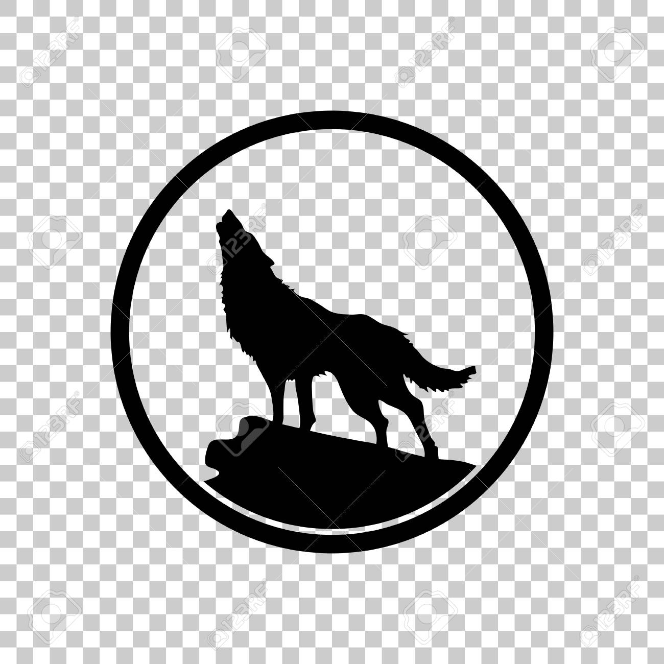 Wolf Simple Icon On Transparent Background Royalty Cliparts