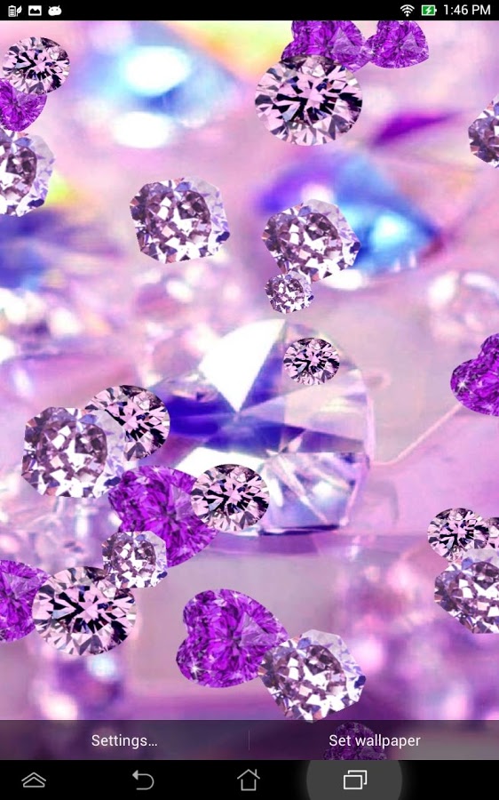 Purple Diamond Live Wallpaper Screenshot