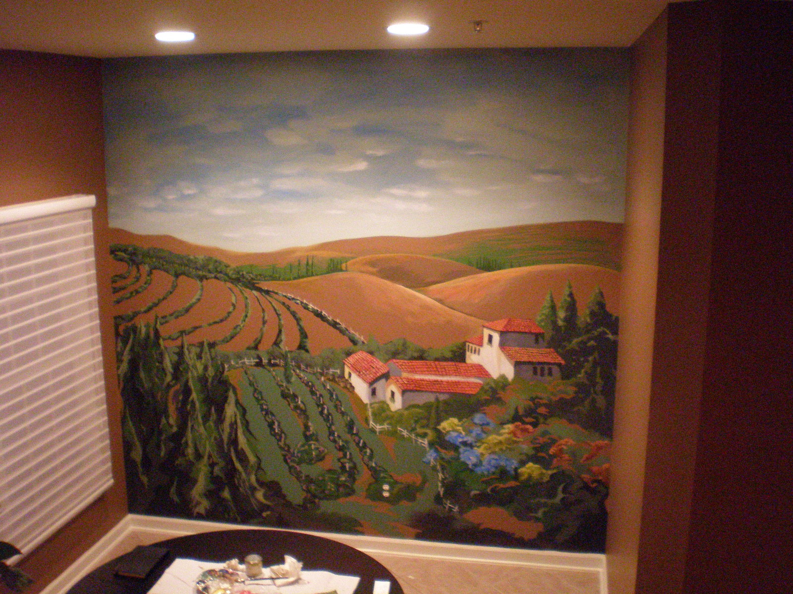 Deviantart Art Tuscan Landscape Kitchen Mural