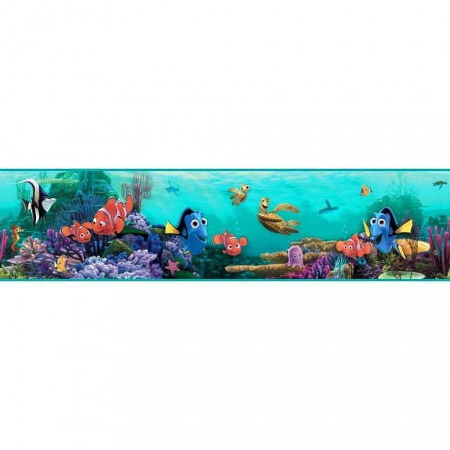 Finding Nemo And Friends In The Aqua Sea Wallpaper Border Ds7686bd
