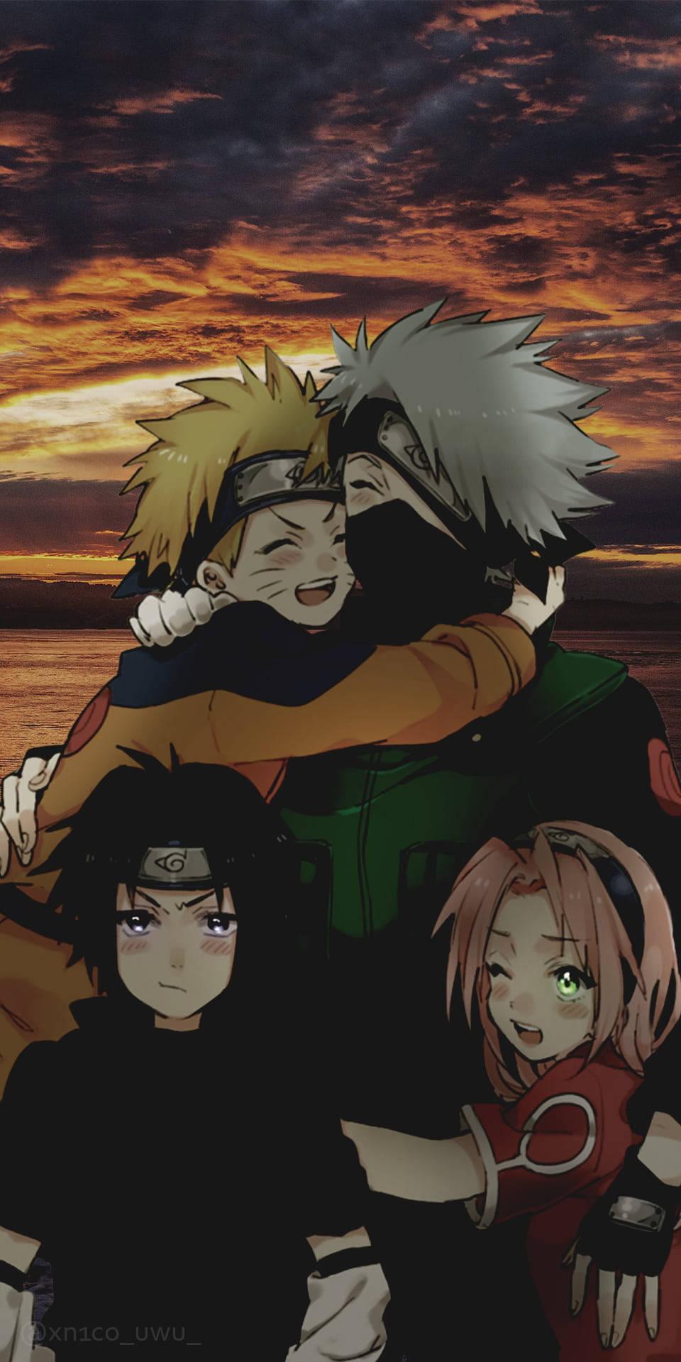 Sunset Team Naruto iPhone Wallpaper