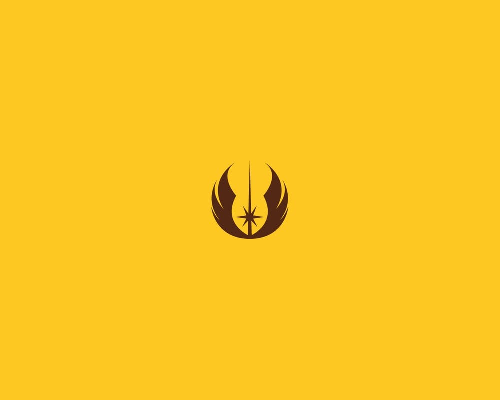 Minimalist Star Wars wallpaper Jedi Emblem by diros 1000x800