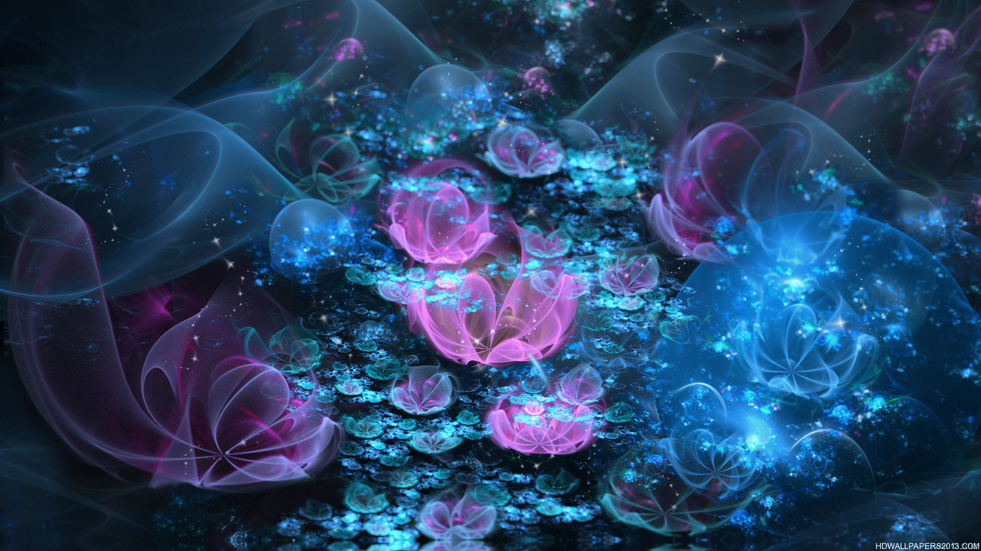 Magical Abstract Flowers Wallpaper High Definition
