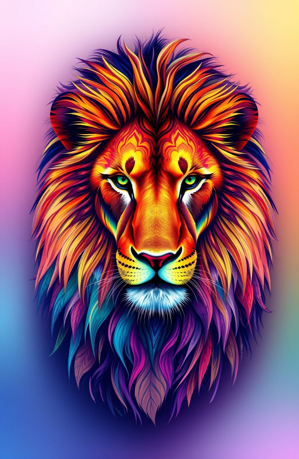 Colorful Lion Wallpaper
