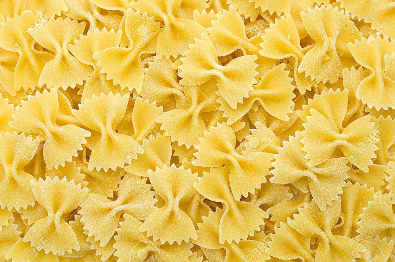 Single Bow Tie Pasta Background Stock Photo Picture And Royalty