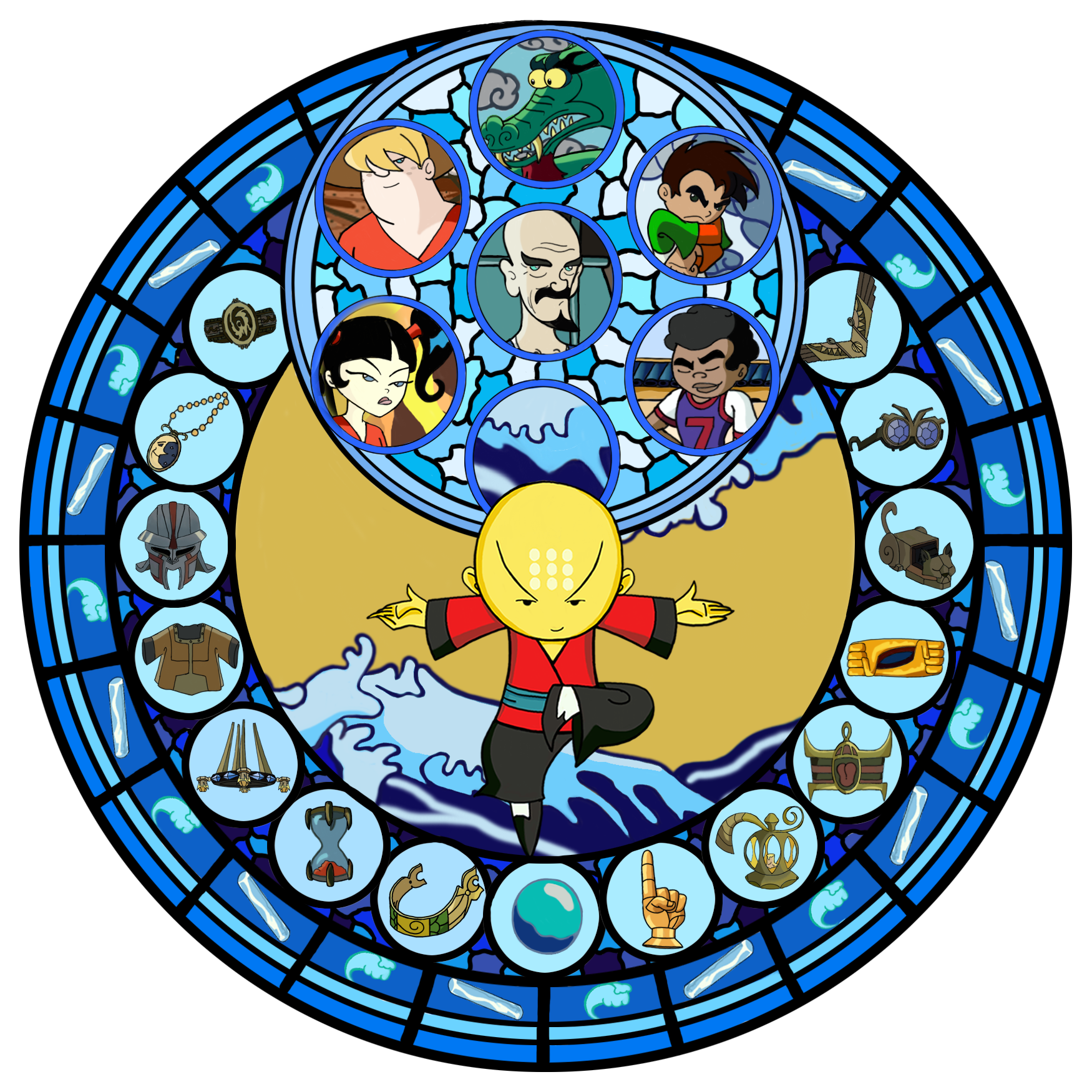 Xiaolin Showdown Stained Glass Omi By Purpleorchid On
