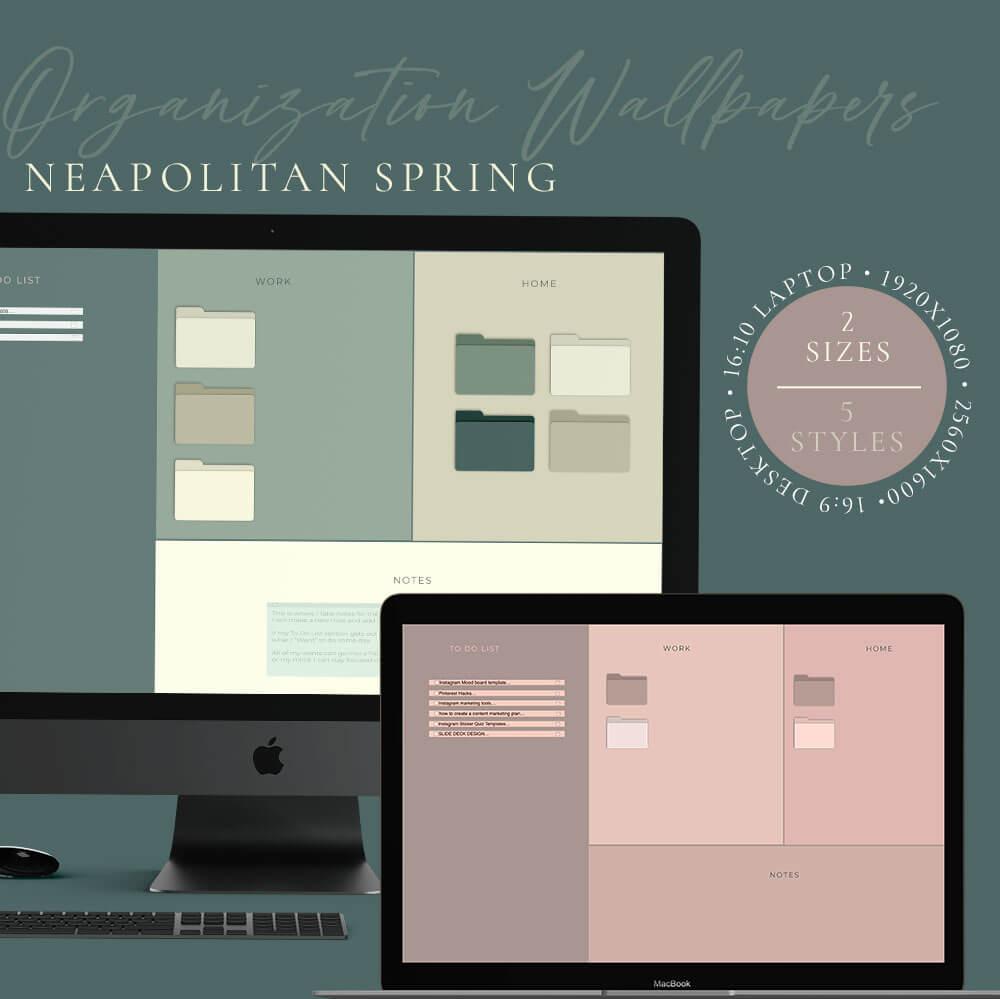 Desktop Organizer Wallpaper   Neapolitan Spring Collection