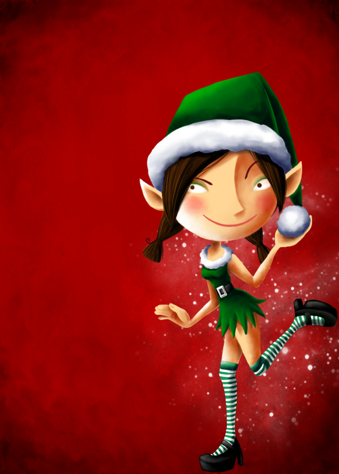 Merry Christmas Elf By Blastedgoose