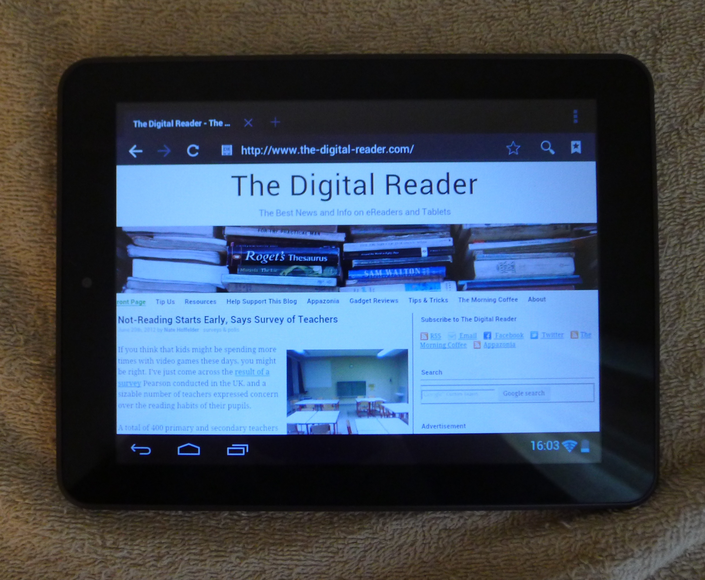Android Tablet Screenshot