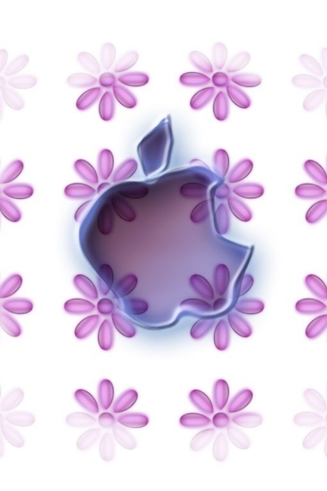 hd purple flowers and apple iphone 4 wallpapers backgrounds
