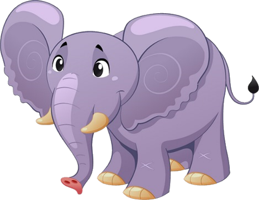 Funny Elephants Cartoon Animal Image