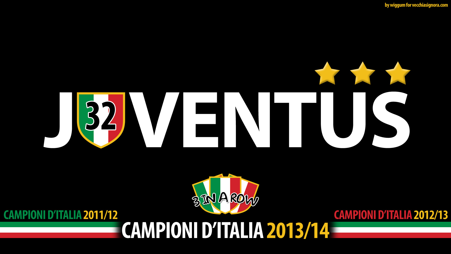 Wallpaper Sfondo Juventus Scudetto Campioni D Italia Terzo