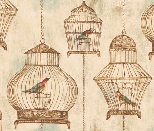 Vintage Birdcage Wallpaper Where Would You Hang It